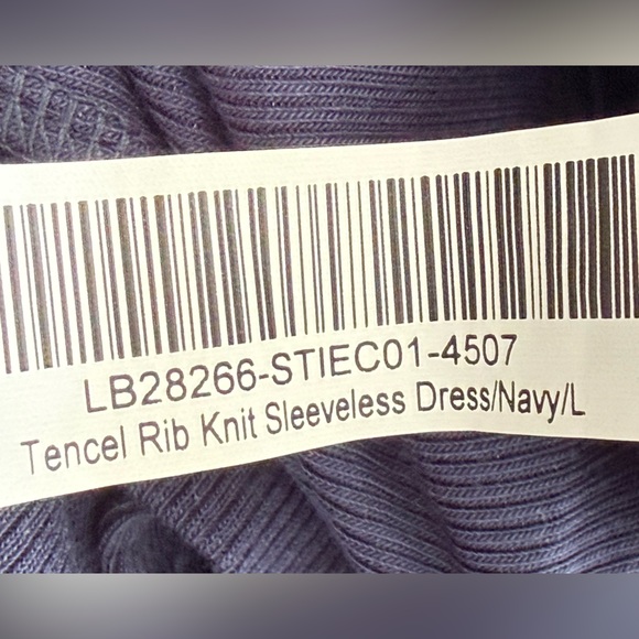 Quince Tencel baby blue ribbed midi tank dress large - Picture 6 of 9